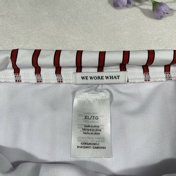 NEW WeWoreWhat [‎ XL ] Annie Pinstripe Hipster Bikini Bottoms - Picture 8 of 12